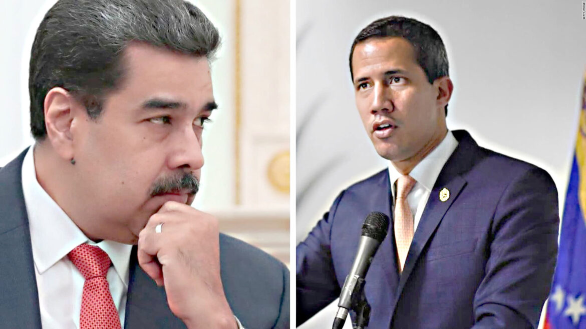 Nicolas Maduro y Juan Guaido, el primero esperando que llegue el 16 de enero Nicolas Maduro y Juan Guaido,